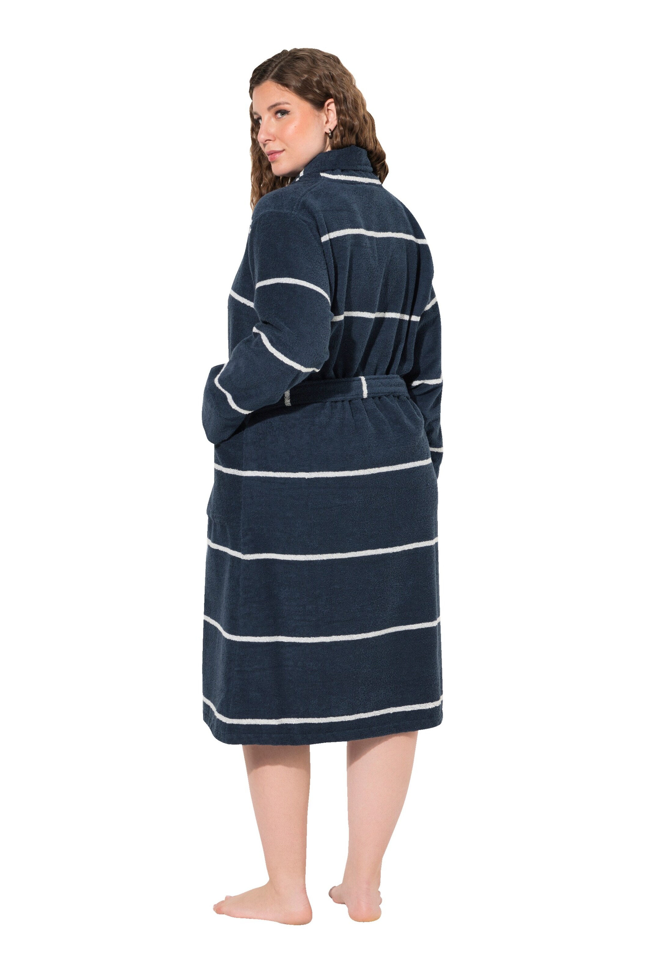 Ulla Popken Ochtendjas in Blauw