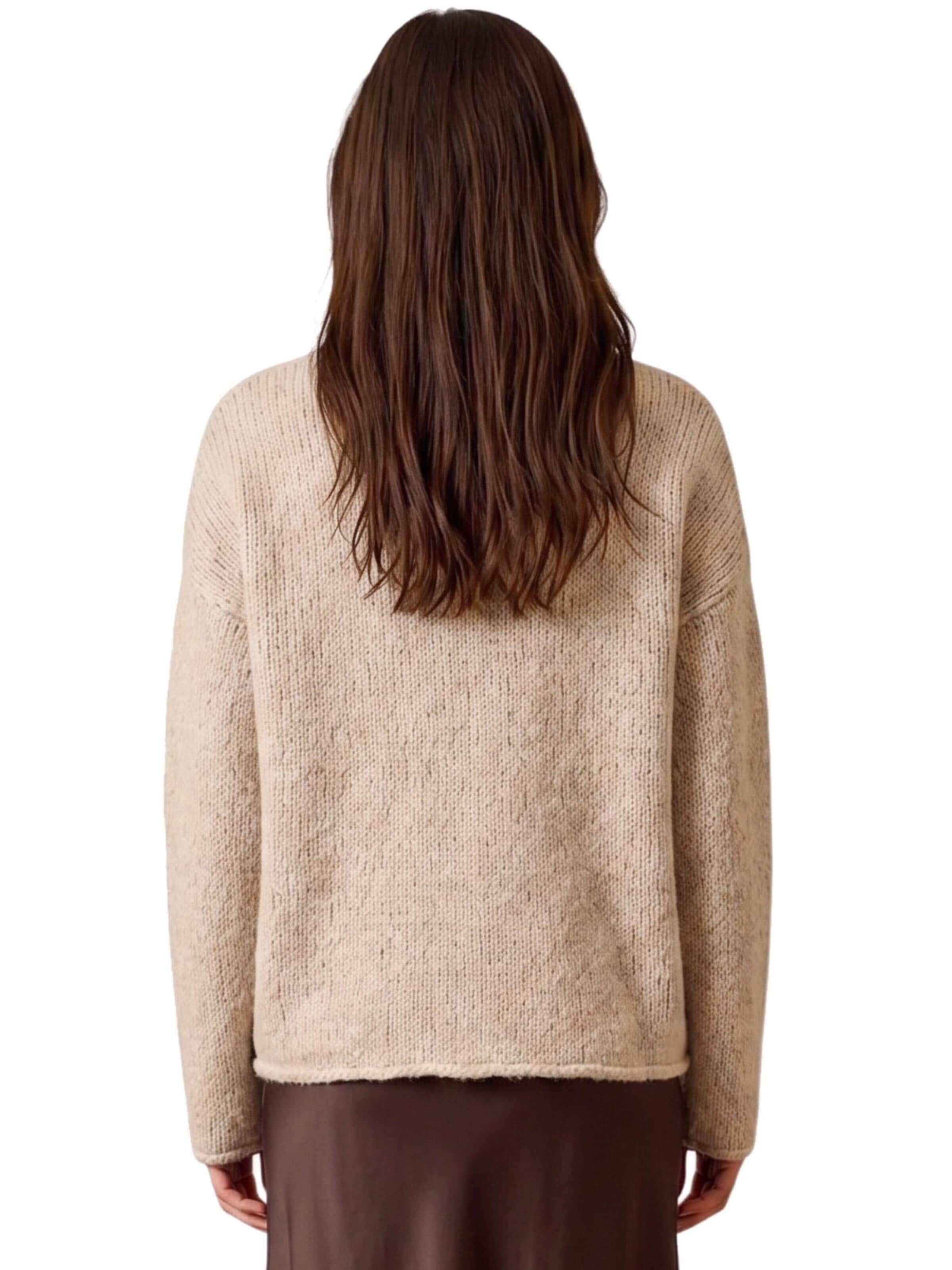 LIKS. Munich Pullover 'Damen Strickpullover mit Herzintarsie – BrittaC'‌‌‌‌‌‌‌‌‌‌ in Beige
