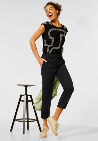 STREET ONE Loosefit Hose in Schwarz