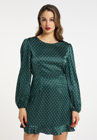 Robe-chemise faina en vert : devant