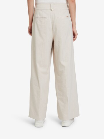 Betty & Co Loose fit Pleat-Front Pants in Beige