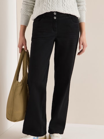 CECIL Wide leg Jeans 'Neele' in Black: front