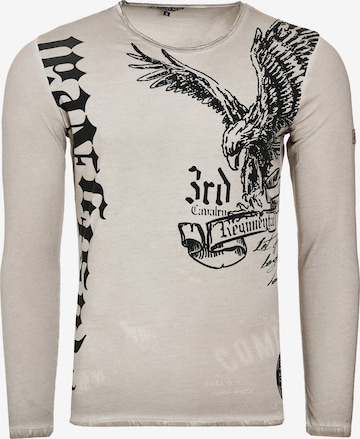 Rusty Neal Shirt 'American Eagle' in Beige: voorkant