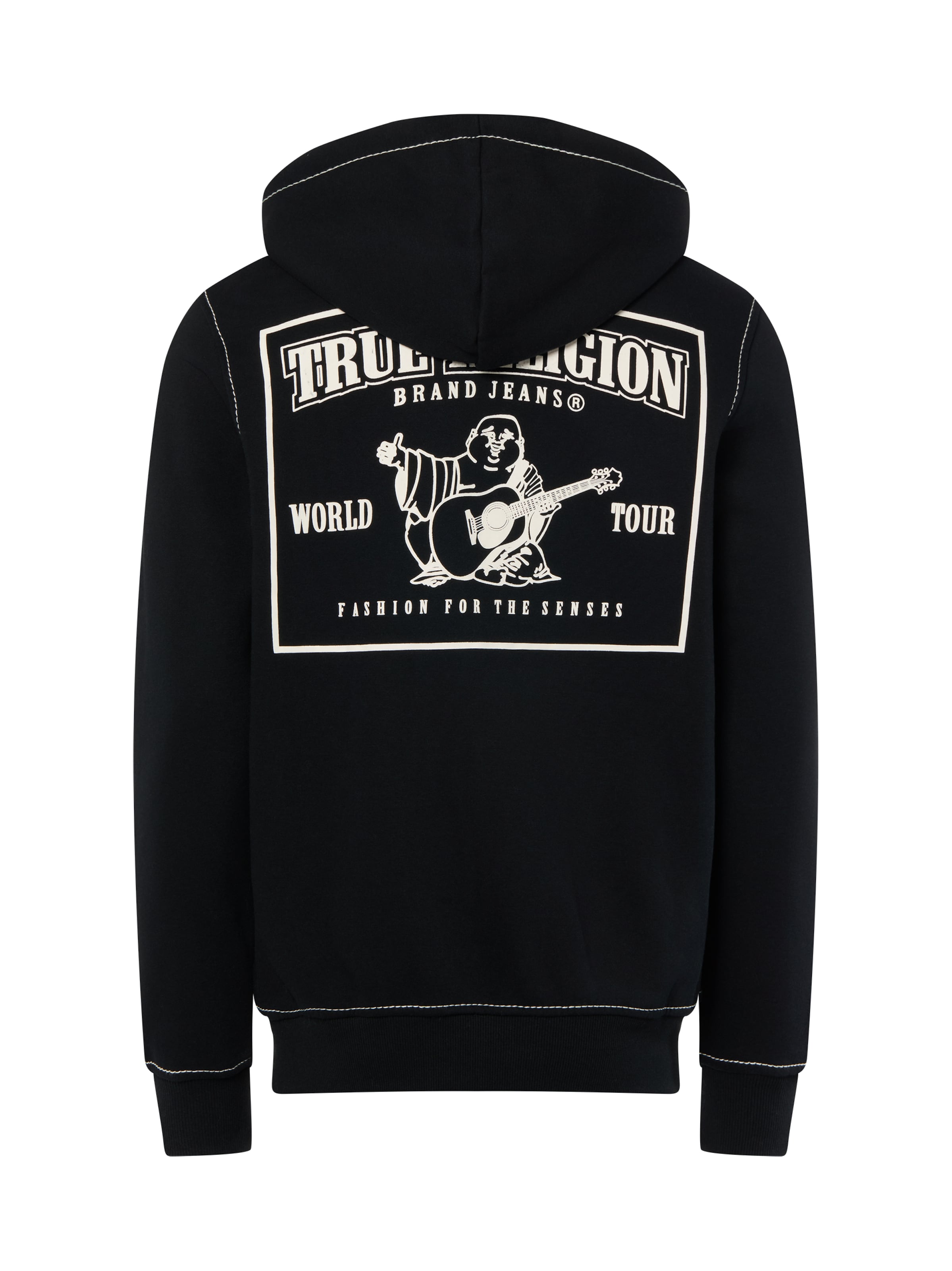 True Religion Sweat jacket 'Big T' in Black