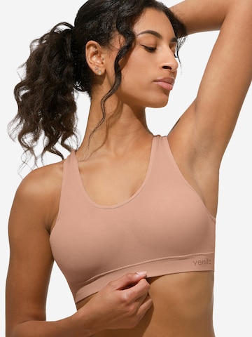 Yenita - Bustier Sujetador deportivo en marrón