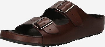Bata Mules in Brown: front