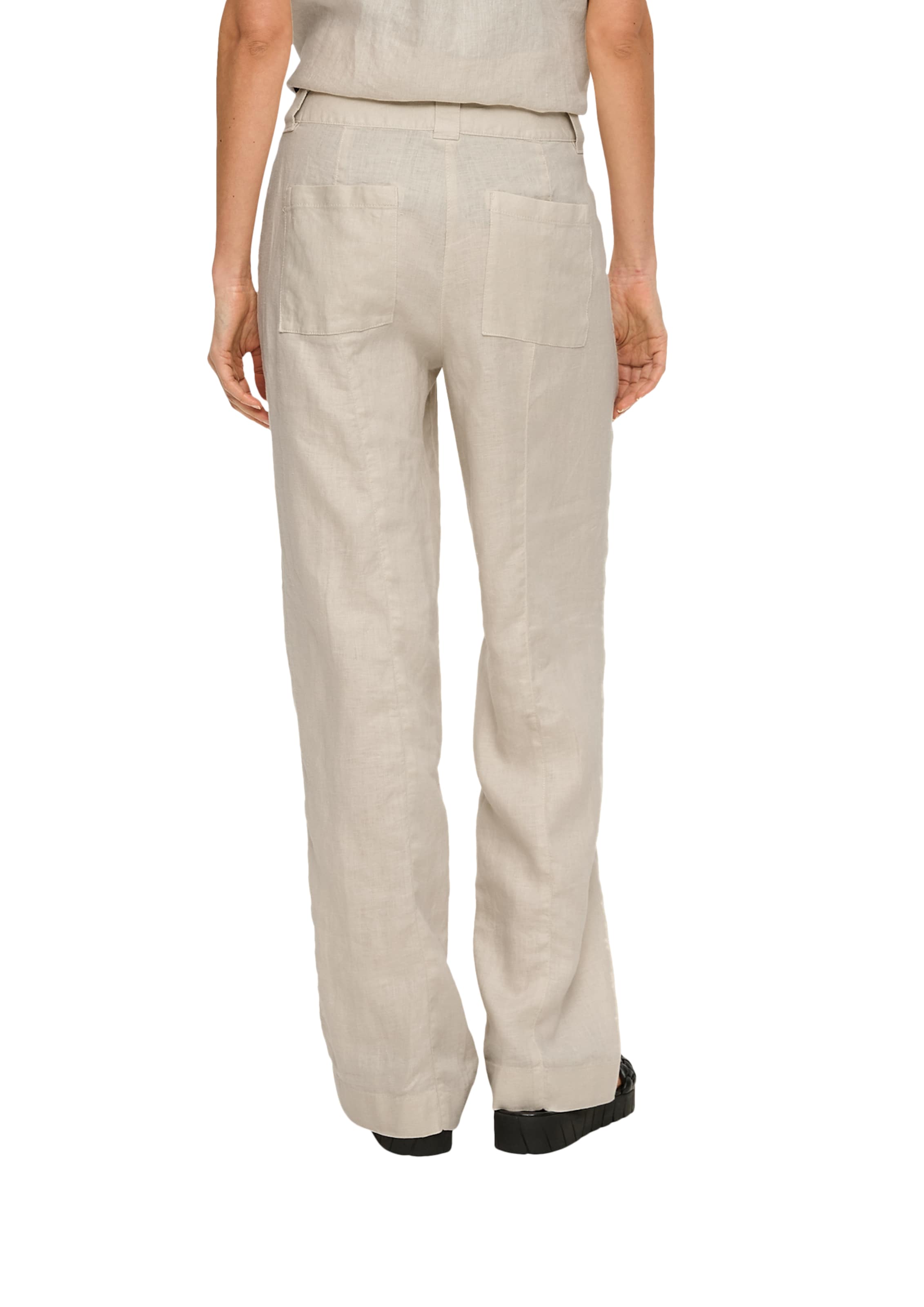 s.Oliver Bootcut Hlače | bež barva