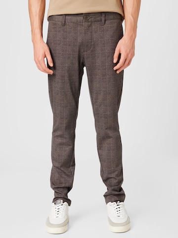 Only & Sons Chino 'Mark' in Bruin: voorkant