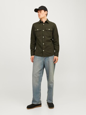 JACK & JONES Regular Fit Hemd 'Edarren' in Grün