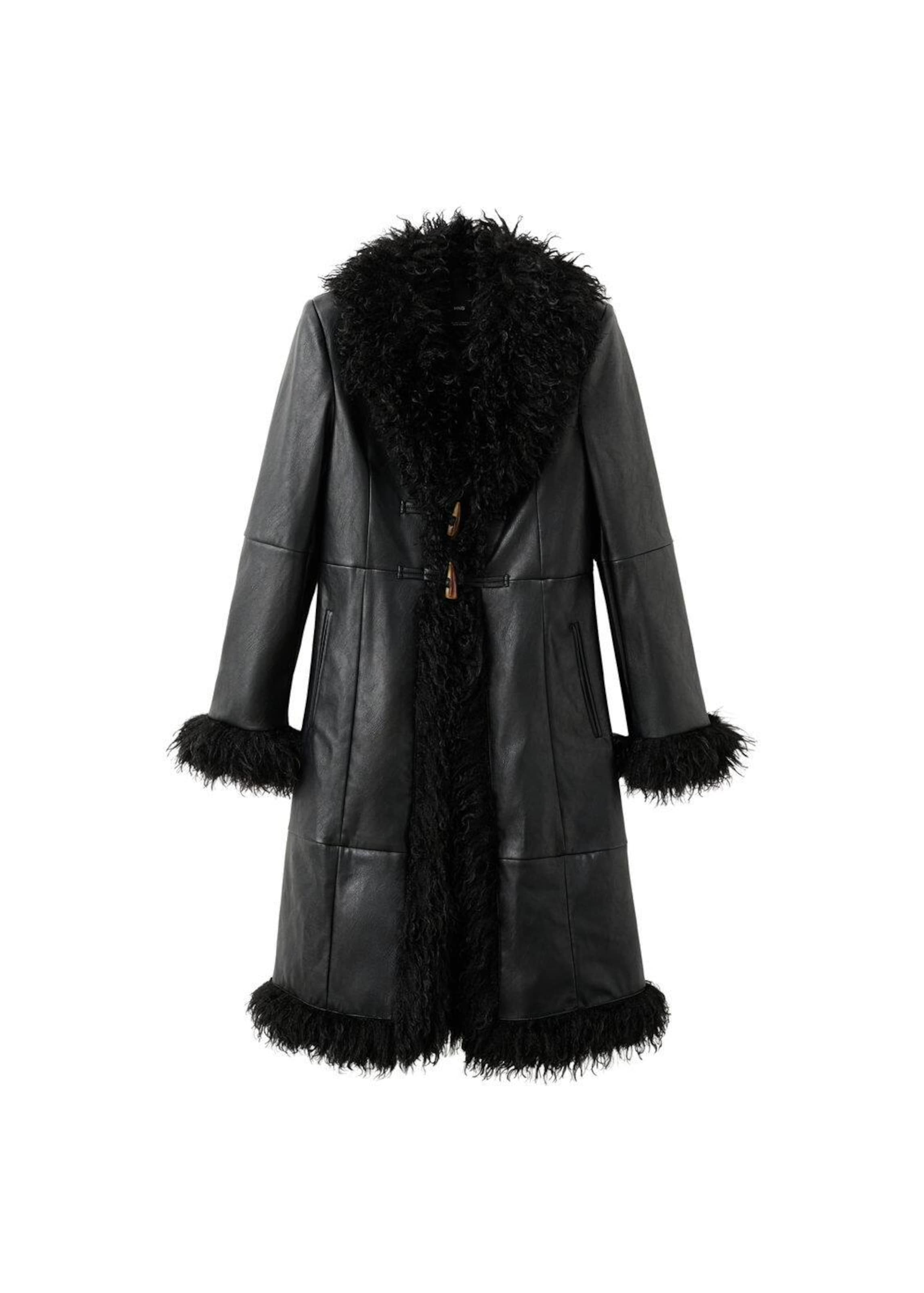 MANGO Mantel 'Charlote' in Schwarz: Vorderseite