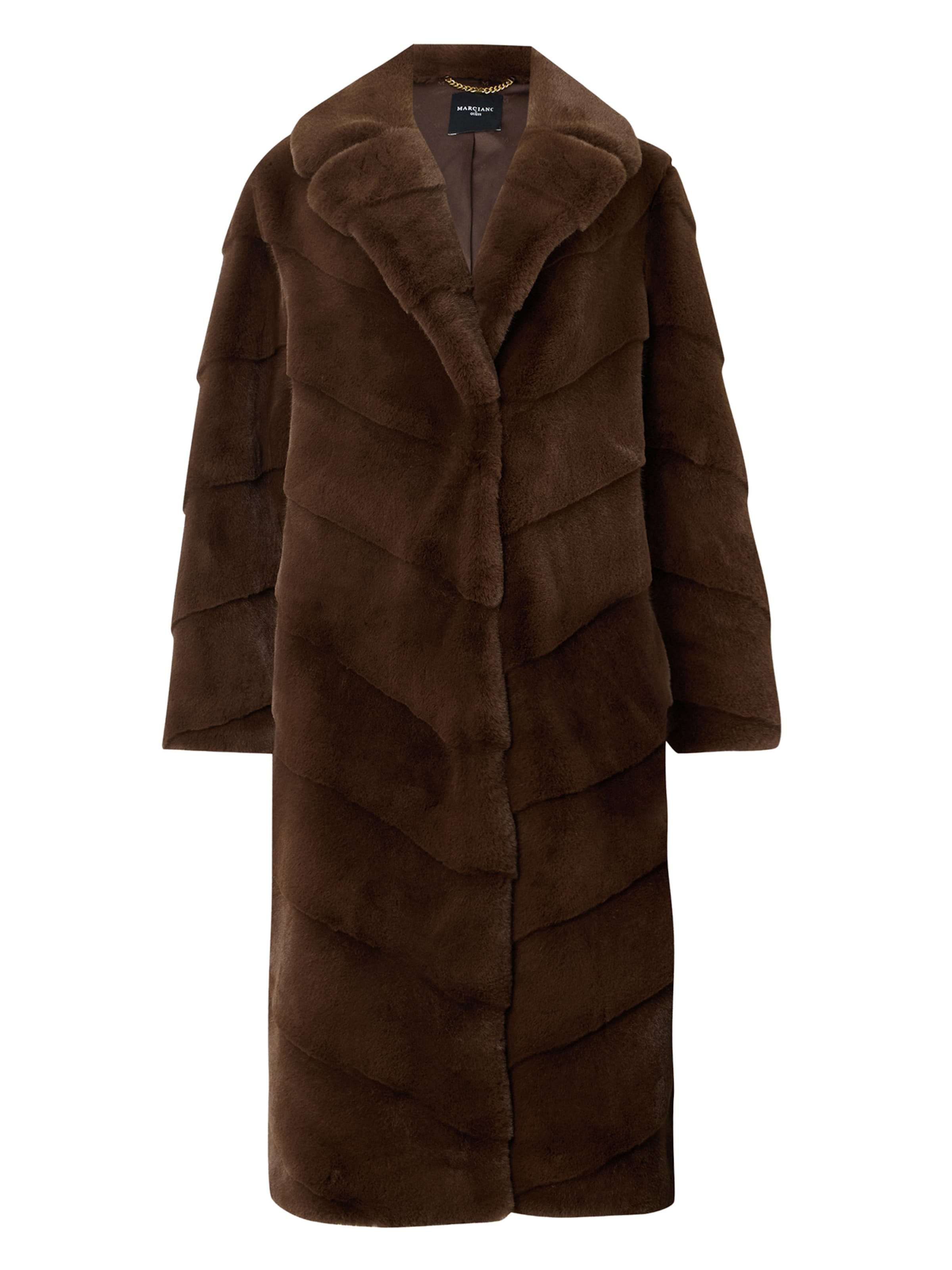 GUESS by Marciano Zimní kabát 'MAYA' – hnědá: přední strana