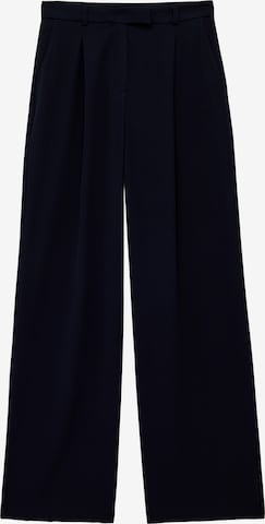 Koton Flared Pleat-Front Pants in Blue: front