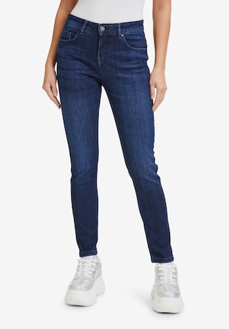 Cartoon Slimfit Jeans in Blauw: voorkant