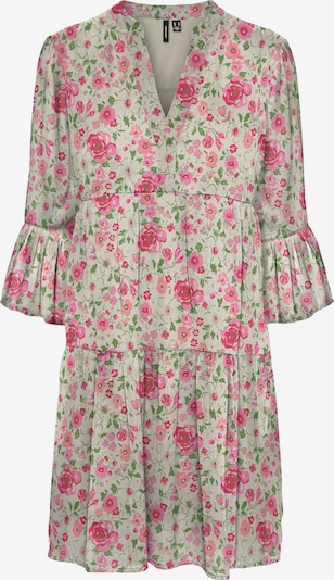 VERO MODA Kleid 'Kay' in grau / grasgrün / pink / pastellpink / hellpink, Produktansicht