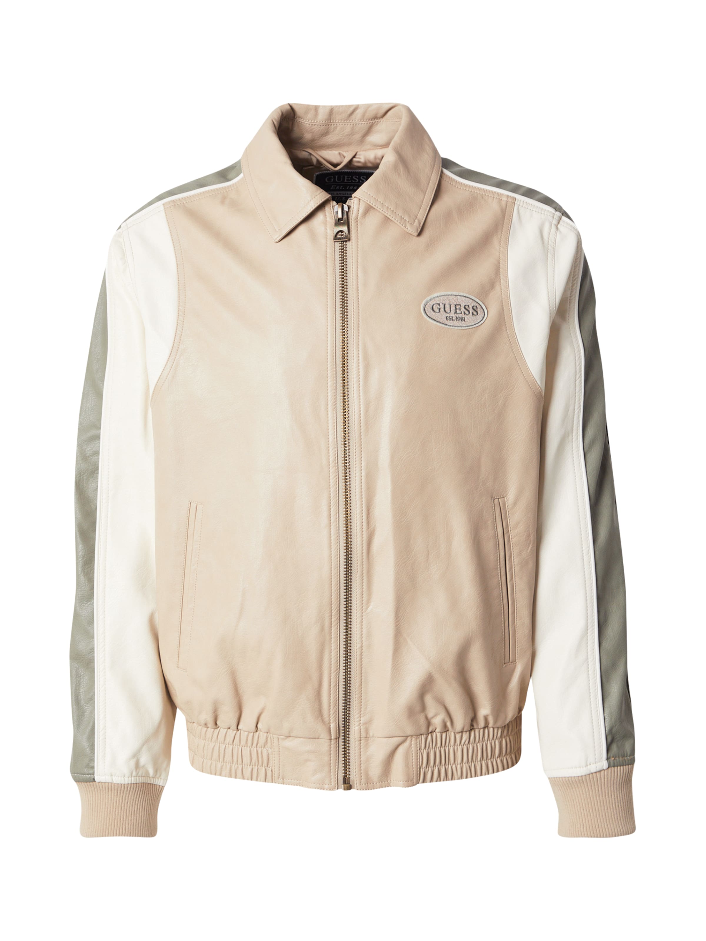 GUESS Välikausitakki värissä valkoinen: etupuoli