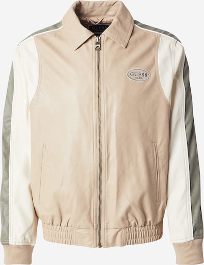 GUESS Prijelazna jakna u bež / maslinasta / bijela, Pregled proizvoda