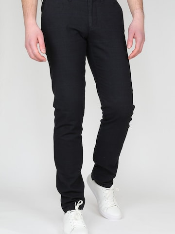 Coupe slim Pantalon chino 'Sartre' Suitable en bleu : devant