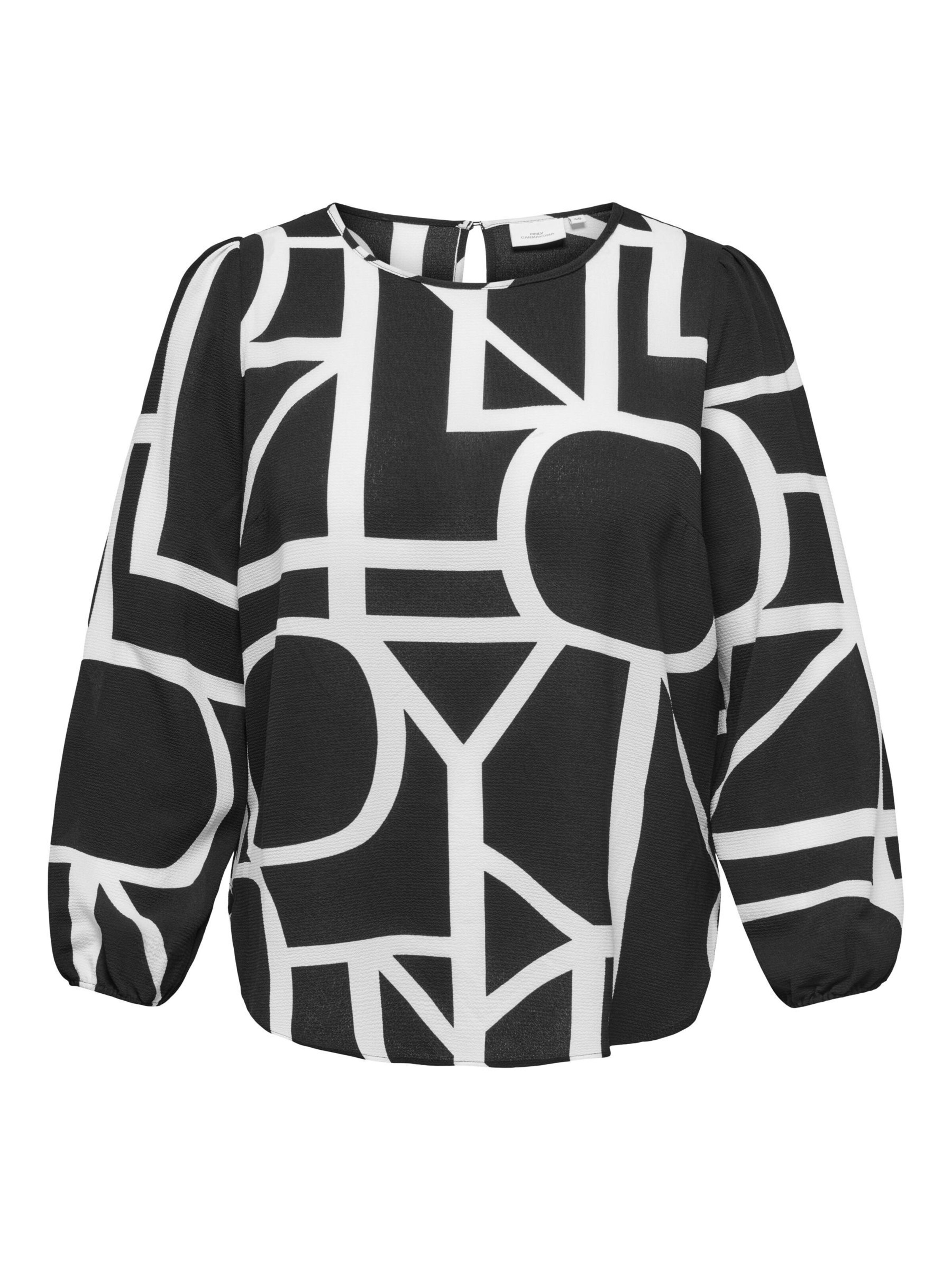 ONLY Carmakoma Blouse in Black: front