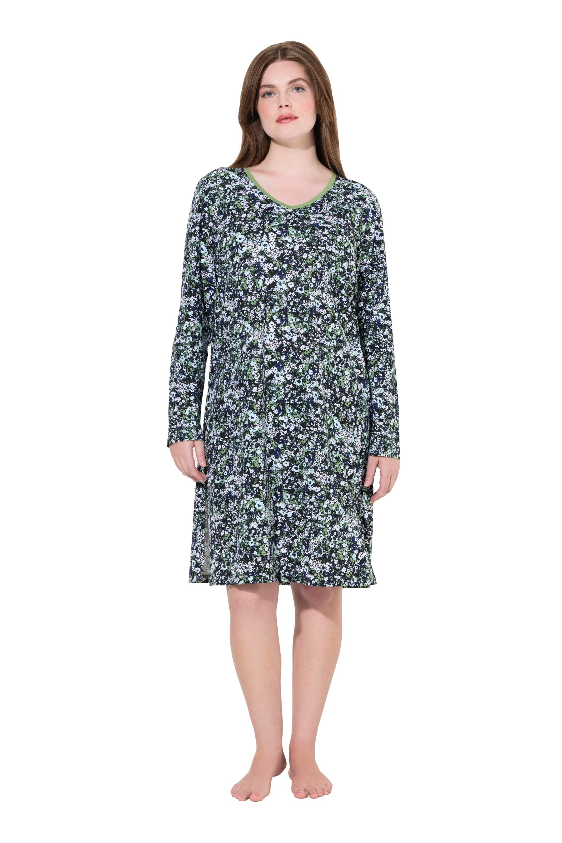 Ulla Popken Nočná košieľka - Modrá: predná strana