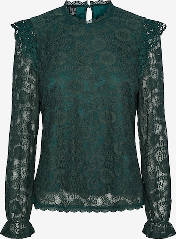 Camicia da donna di PIECES in verde: frontale