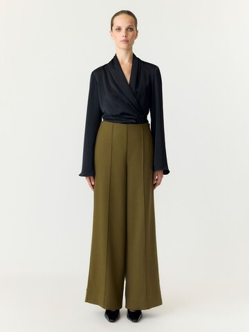 YAS - Pierna ancha Pantalón en verde