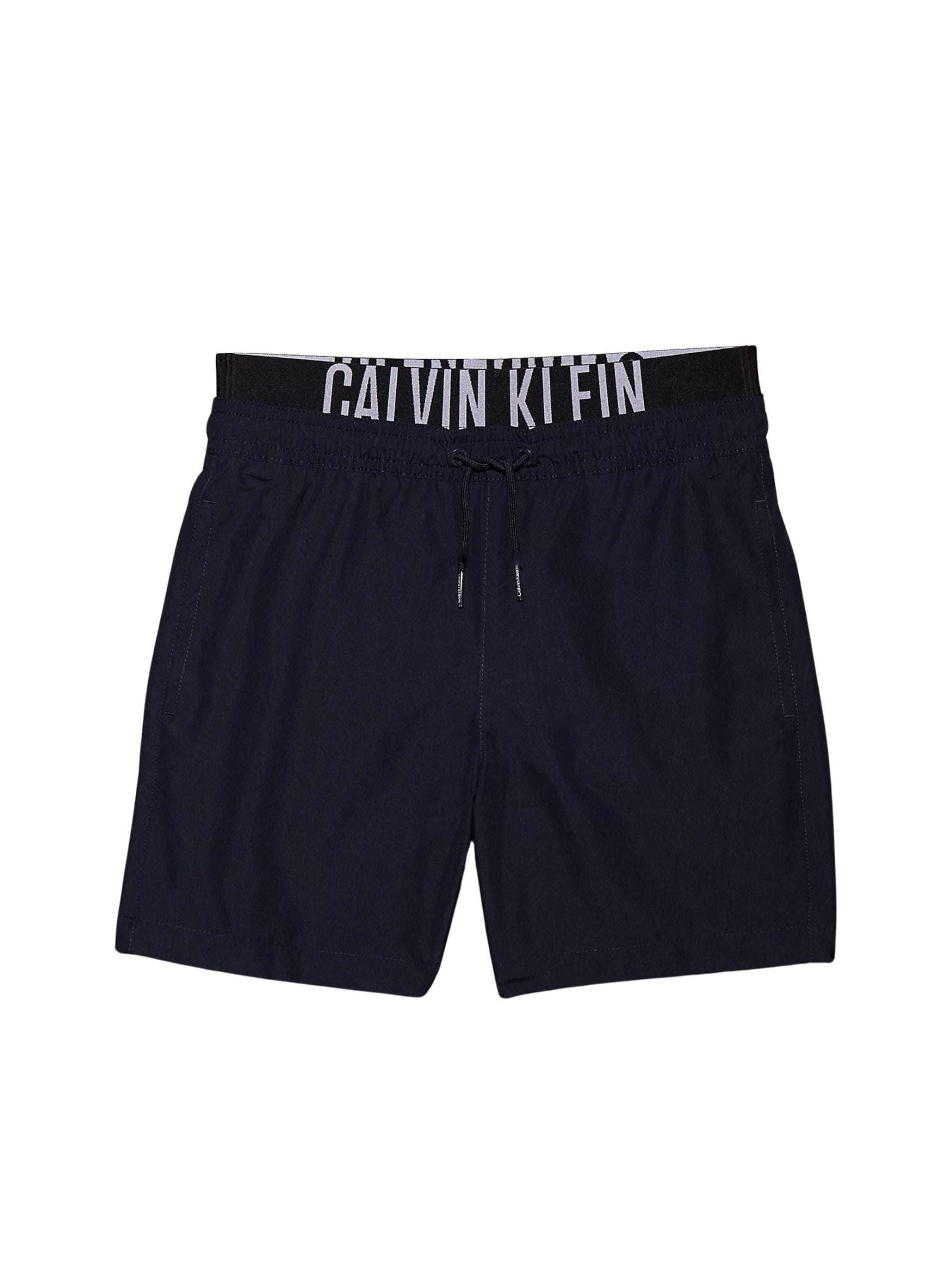 Shorts de bain 'CALVIN KLEIN MEDIUM DRAWSTRING Costumi da bagno' Calvin Klein Kids en bleu : devant