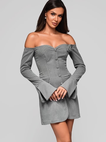 Ombre Cocktail Dress in Grey: front