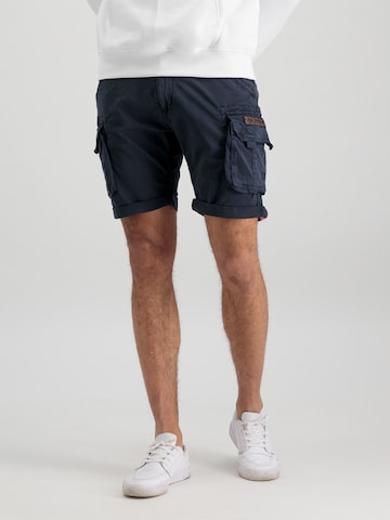 Regular Pantalon cargo ALPHA INDUSTRIES en bleu : devant