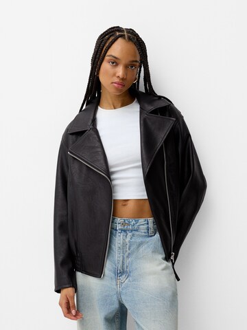 Veste mi-saison Bershka en noir : devant