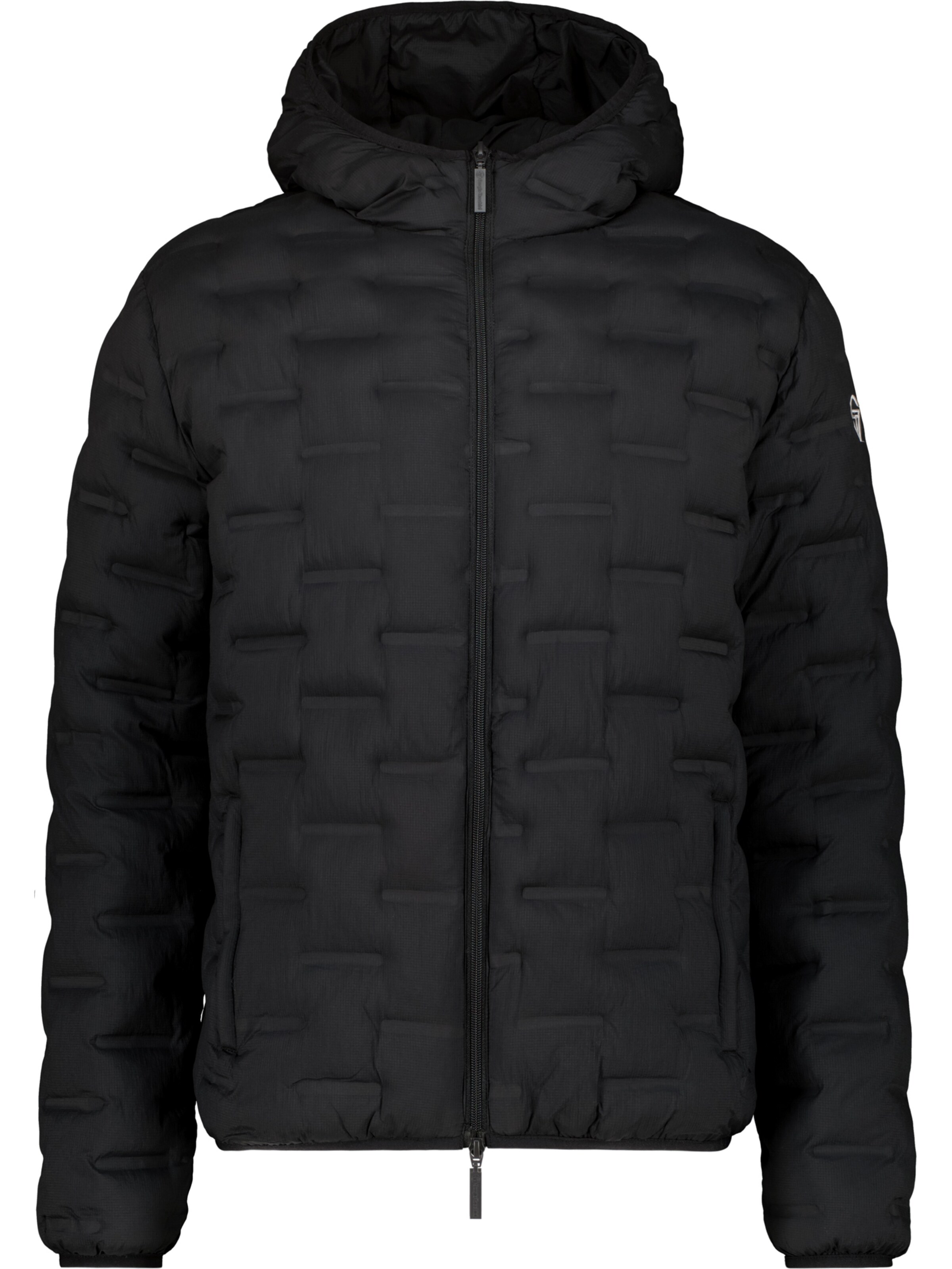 Sergio Tacchini Sportjas 'Abelia' in Zwart: voorkant