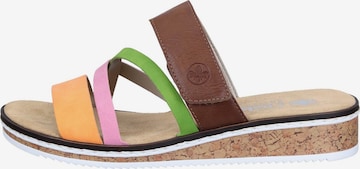 Mule Rieker en mélange de couleurs : devant