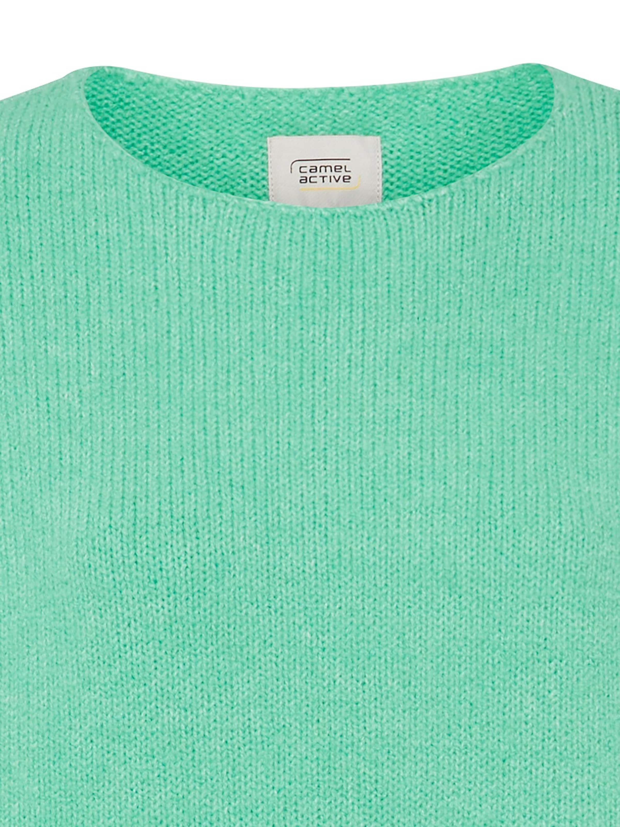 CAMEL ACTIVE Strickpullover aus einem Wollmix in Grün