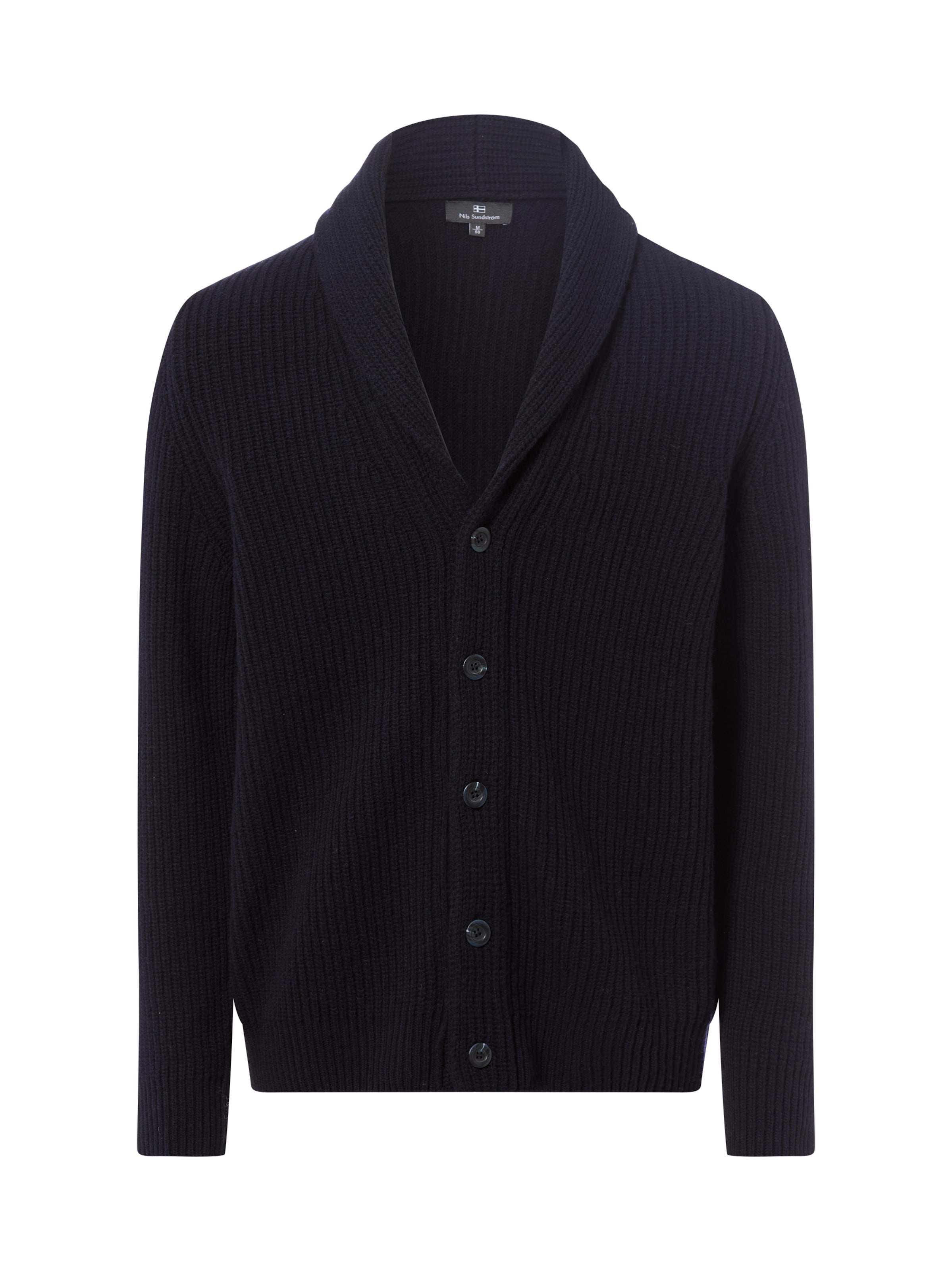 Vestes en maille Nils Sundström en bleu : devant