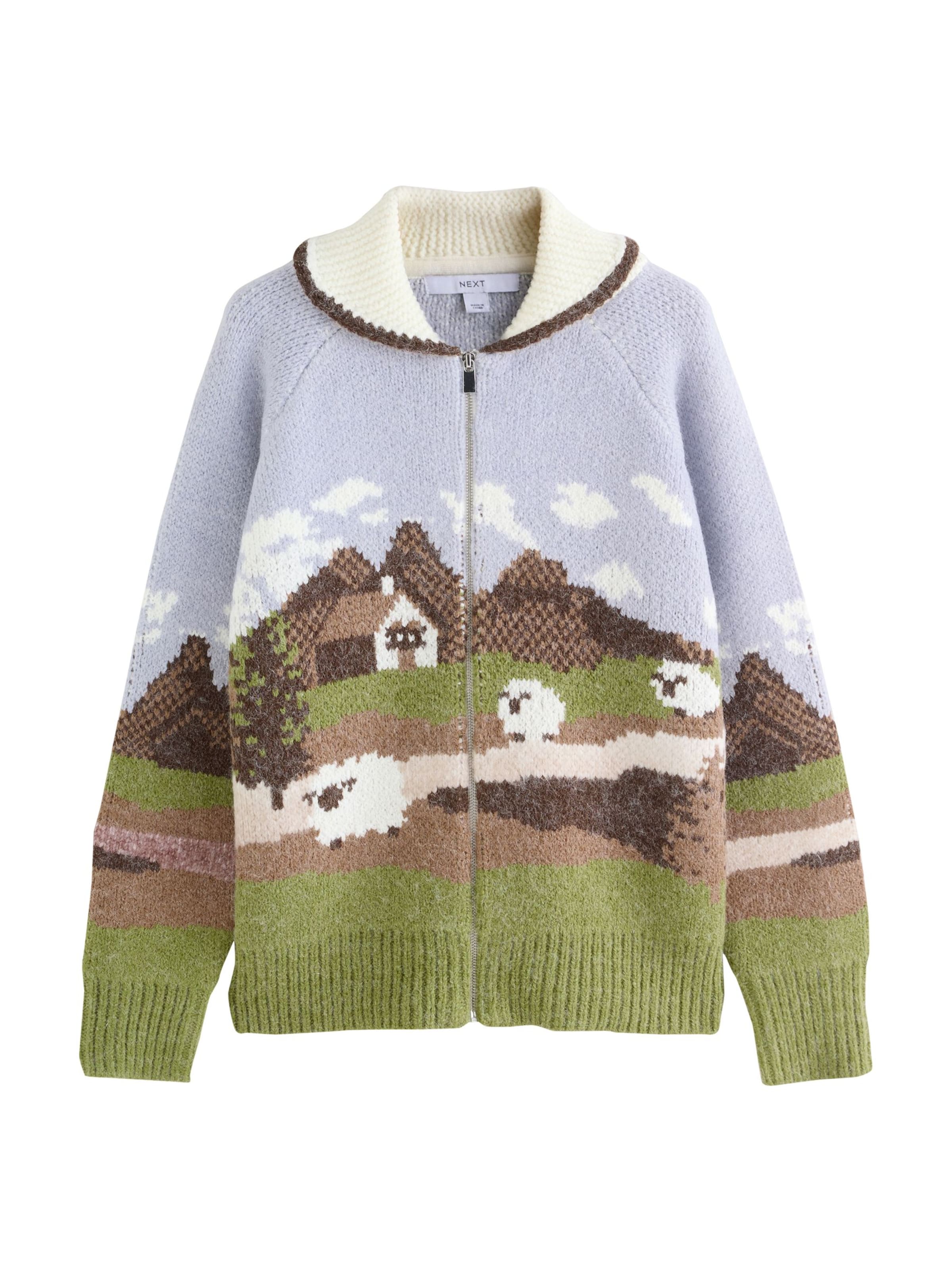 Next Πλεκτή ζακέτα σε μπλε: μπροστά