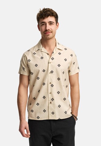 INDICODE JEANS Regular fit Overhemd 'Cotta' in Beige: voorkant