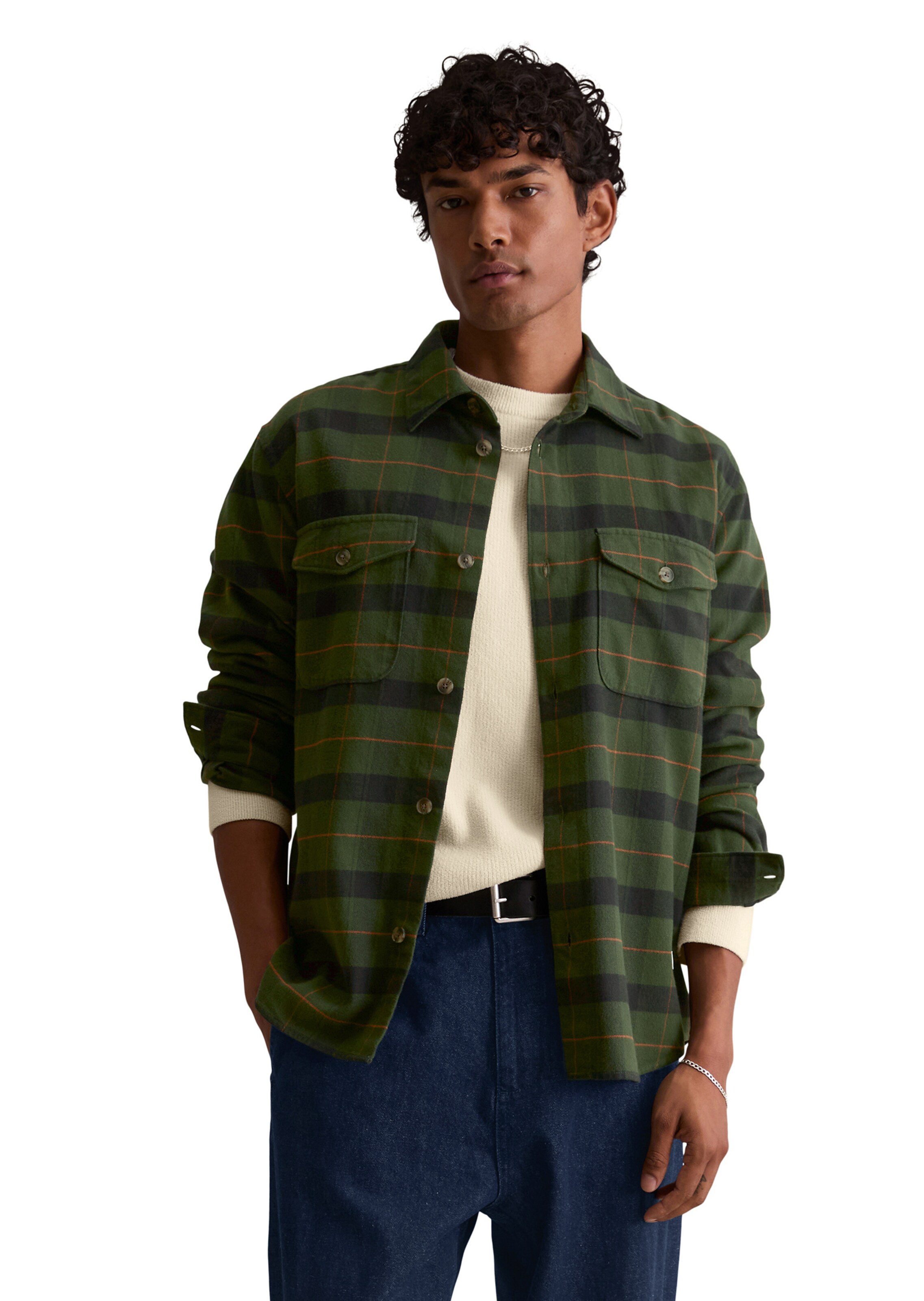 Marc O'Polo DENIM Regular fit Button Up Shirt in Green: front