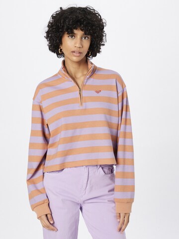 ROXY Sweatshirt 'CAREFREE VIBE' in Bruin: voorkant