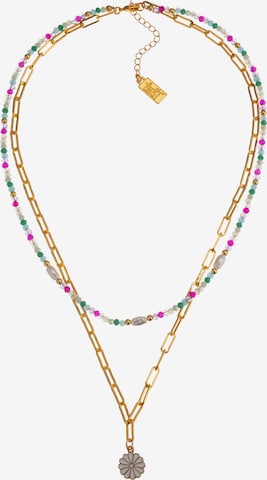 Leslii Necklace in Gold: front