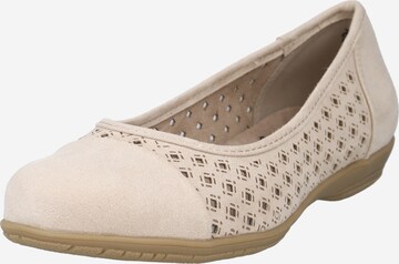 JANA Ballerina in Beige: voorkant