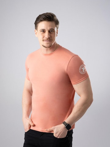 PANTONECLO Shirt 'Pantoneclo Men’s Crew Neck Short Sleeve T-Shirt' in Orange