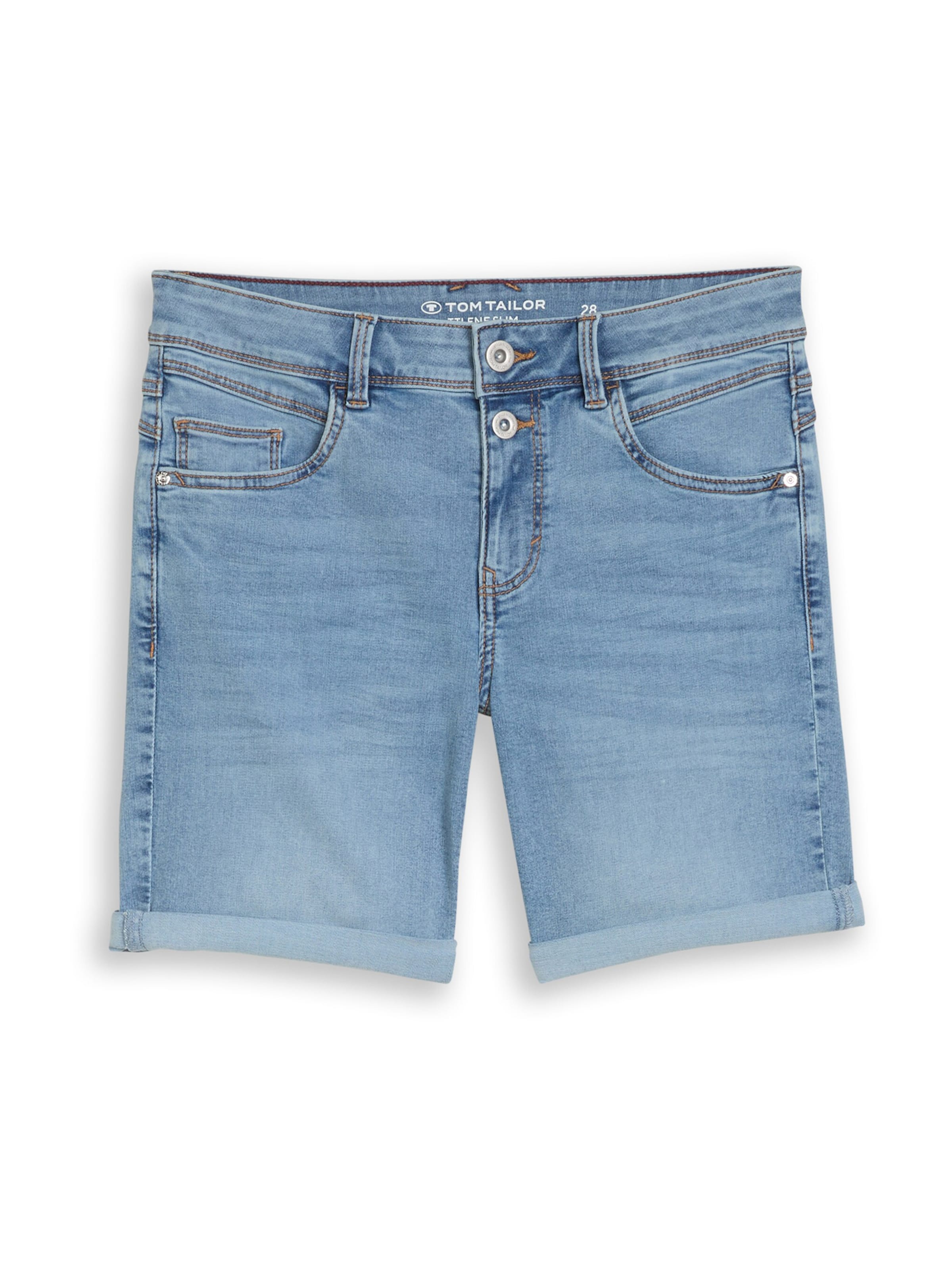 TOM TAILOR Shorts 'LENE' in Blau: Vorderseite