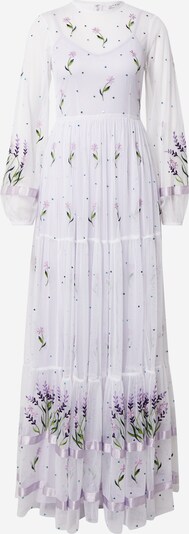 Frock and Frill Evening dress in Green / Lilac / White, Item view