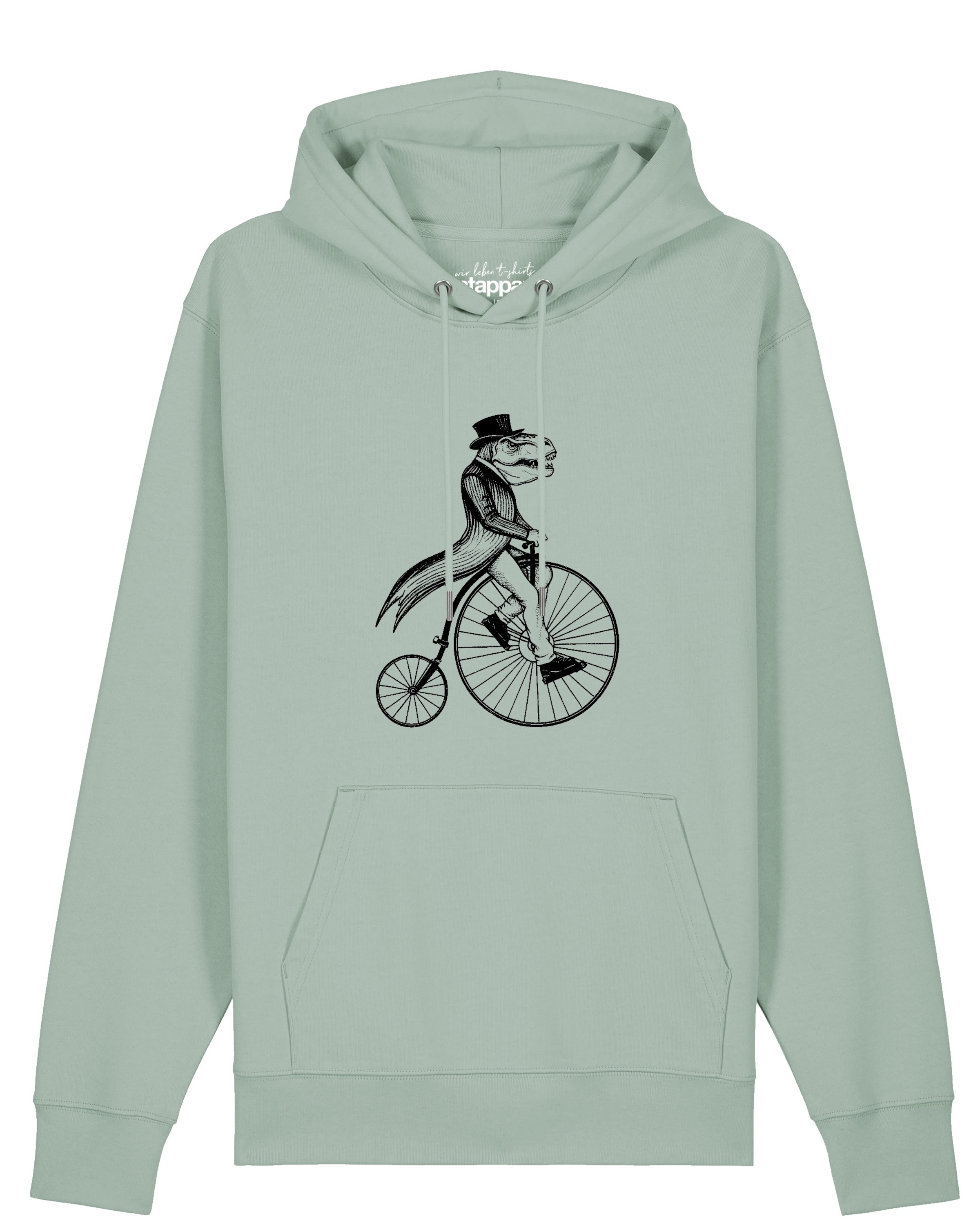 Pull-over 'T-Rex auf Fahrrad' Watapparel en vert : devant