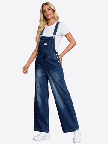 Imily Bela Wide leg Tuinbroek jeans in Blauw: voorkant