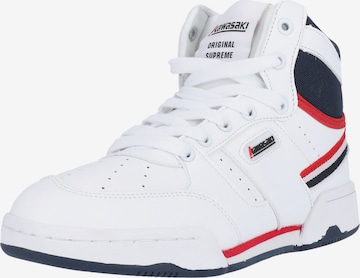KAWASAKI High-Top Sneakers 'Supreme' in White: front
