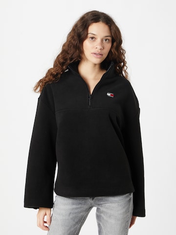 Tommy JeansSweater majica - crna boja: prednji dio