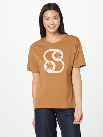 s.Oliver Shirt 'T-Shirt kurzarm' in Brown: front