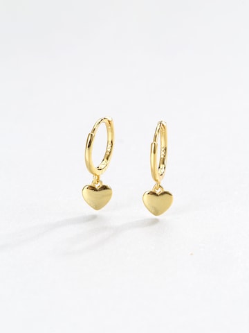 Hey Happiness Earrings 'Heart Huggie' in Gold