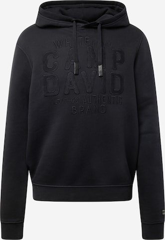 CAMP DAVID Sweatshirt in Black: front