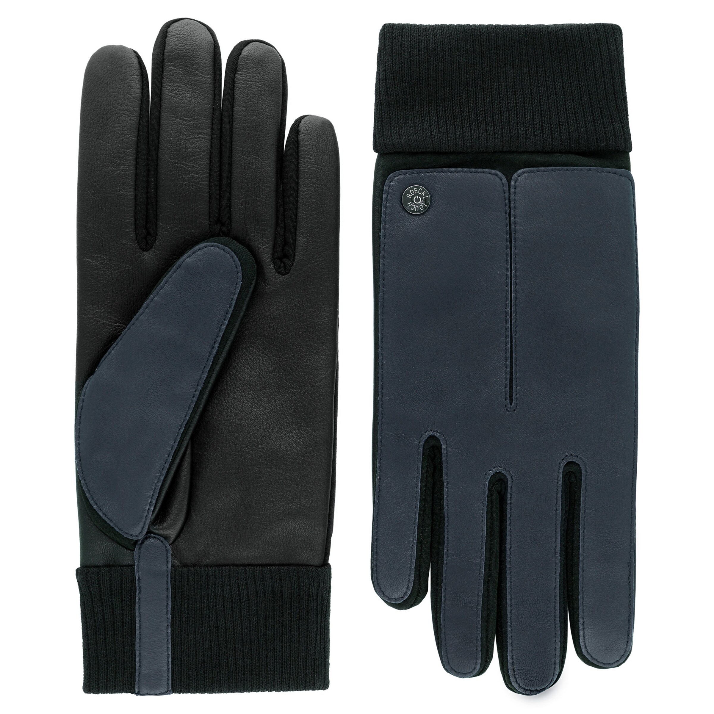 Roeckl Lederhandschuhe 'KOPENHAGEN TOUCH' in Blau: Vorderseite